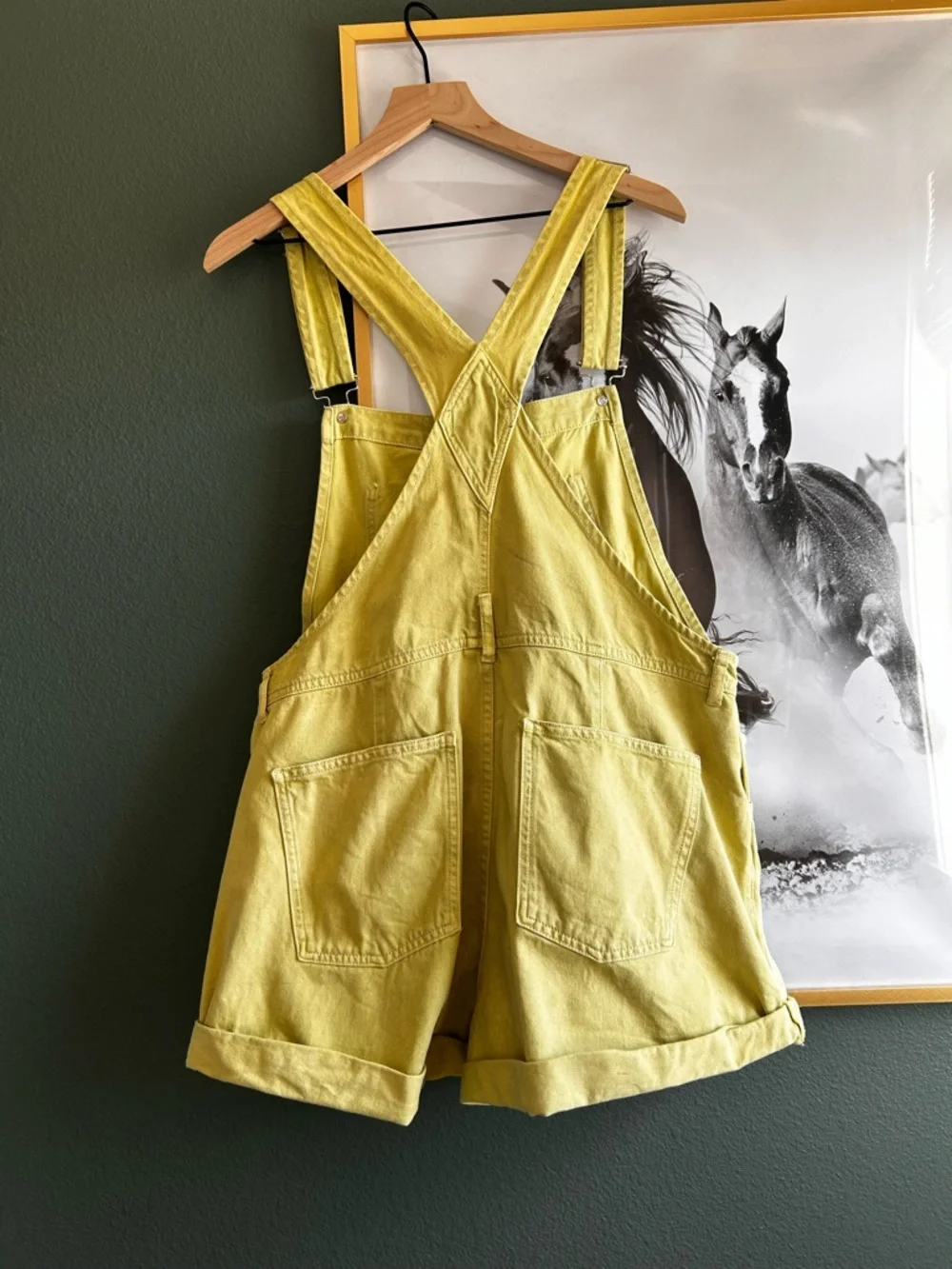 Free People Ziggy Denim Lime Green Short Overalls - Picture 7 of 8